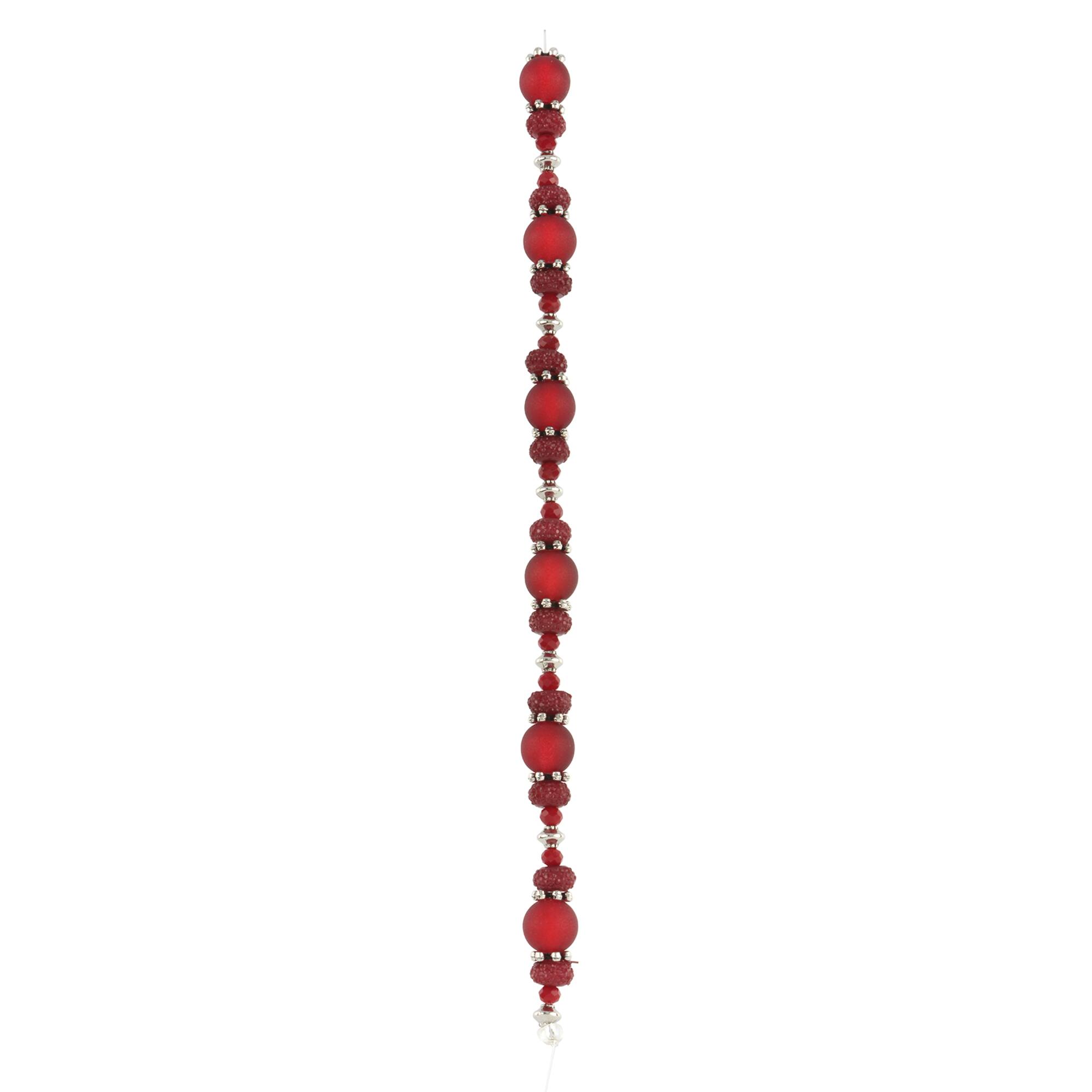 Red & Aurora Borealis Resin, Glass & Metal Bead Mix by Bead Landing™